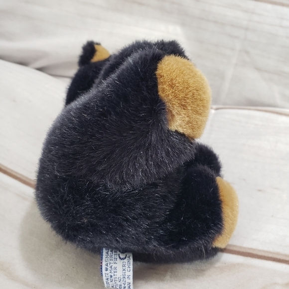 A&A Plush Black Bear 7" Plush Stuffed Animal Sitting - Picture 5 of 9